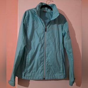 Columbia Blue Windbreaker Lightweight Weather-Resistant